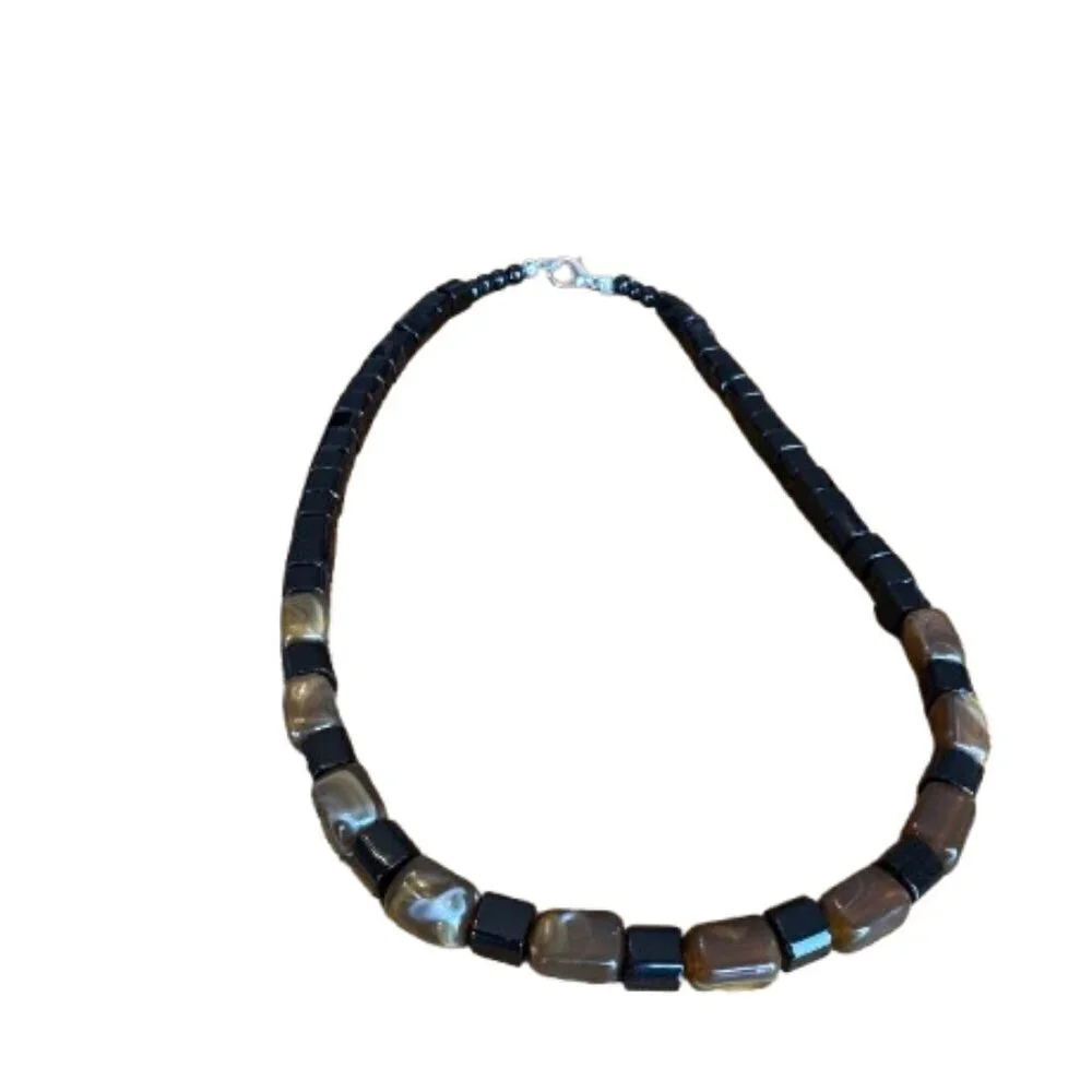 Men's Necklace, Men's Beaded Necklace, 18 Inches Long NWT (MJW003)